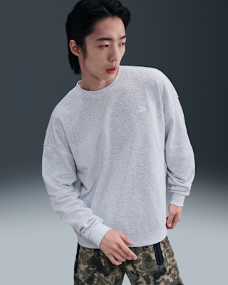 Nike Club Fleece Men's Oversized French Terry Crew. Nike ID